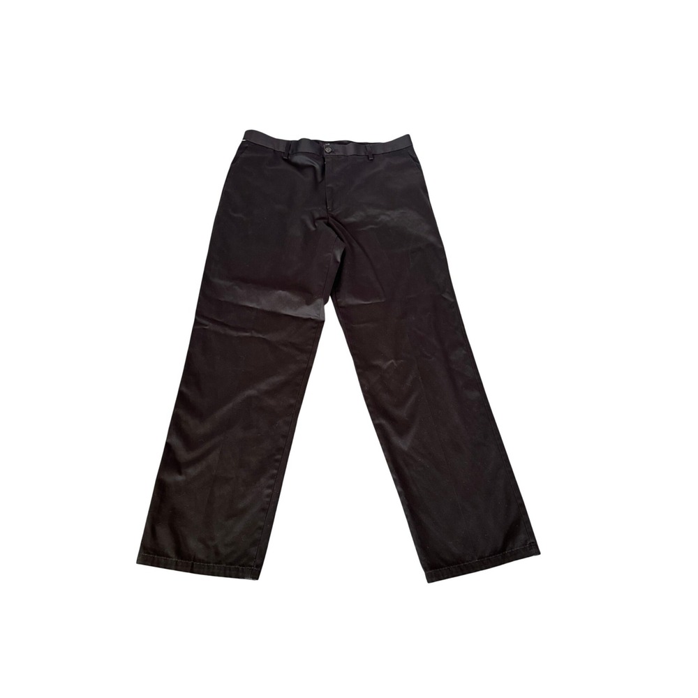 Dockers Mens Black Flat Front‎ Chino Pants Straight Leg 38x34 Work Trousers